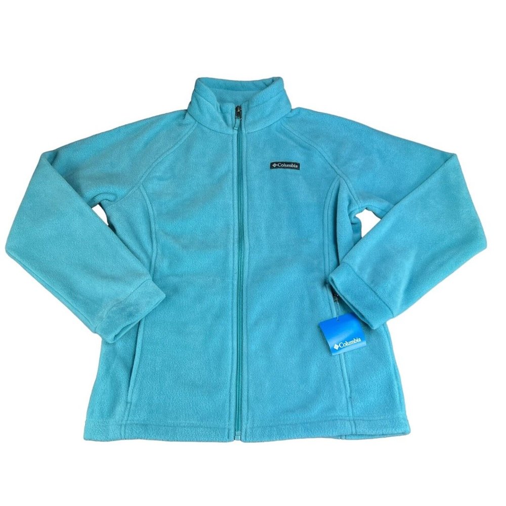 Columbia Benton Springs Sea Wave Full Zip Fleece Jacket Youth Girl's Size Large